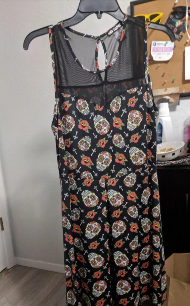 SOLD Hot topic sugar skull dress